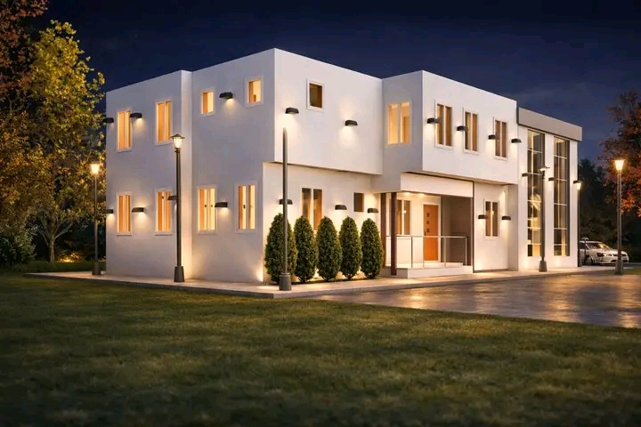 Minimalist white building